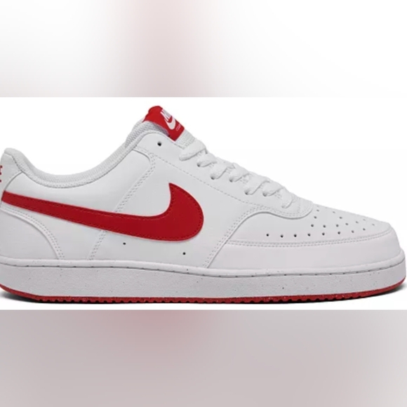 Nike Court Vision Low White & Red Sneakers Size 12 Like New MSRP $95 - Picture 2 of 9